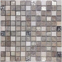 Mosaïque MALLA URALES Gris 30x30cm Ep.8mm