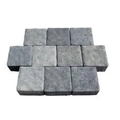 Pavé DES ANDES Bosselé 12x12cm Ep.6cm Nuancé Gris