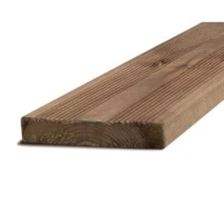 Lame Terrasse Pin Traité CL4 Brun Faces Lisses 27x145mm