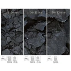Paillage Minéral Ardoise Noire 30/80 Mini Bag 250 Kg