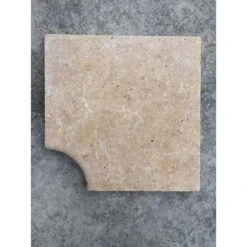 Margelle Angle NAXOS Travertin Provence 48x48cm Ep.30mm