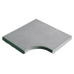 Angle R15 Rentrant Plat RUSTIQUE BULLEE 33x50cm Gris