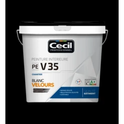 Peinture Acrylique Mat V35 CHANTIER Blanc 5L