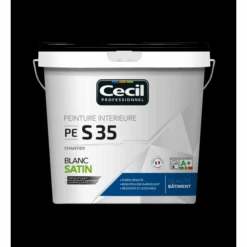 Peinture Acrylique Satinée S35 CHANTIER Blanc 15L