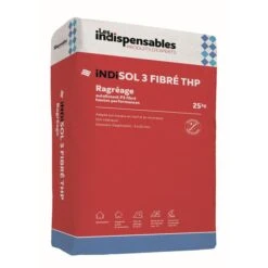 Mortier Autolissant Fibré Ragréage Sol INDISOL 3 FIBRE THP Sac 25kg