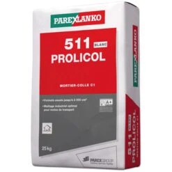 Mortier Colle Carrelage 511 PROLICOL Blanc Sac 25kg C1