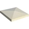 Chapeau De Pilier Pointe De Diamant PIERRE LISSE 40x40 Crème -Construction Matériaux Magasin Photo 1298726
