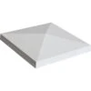 Chapeau De Pilier Pointe De Diamant PIERRE LISSE 40x40 Gris