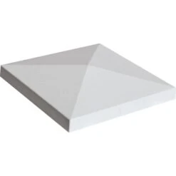 Chapeau De Pilier Pointe De Diamant PIERRE LISSE 40x40 Gris