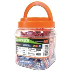 Cheville Sans Vis COLORTECH Nylon Ø6x35-8x50mm Bidon 300