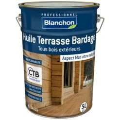 Huile Terrasse Et Bardage Bois Extérieur Huilé Gris 5L