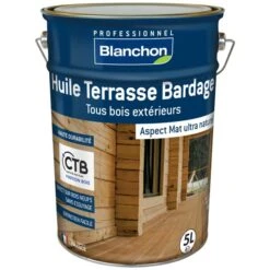 Huile Terrasse Bois Intérieur Chêne Moyen 5L