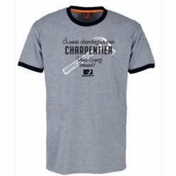 Tee Shirt De Travail CHARPENTIER Gris/chiné T.M