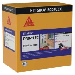 Mastic Colle +pistolet KIT ECOFLEX PRO-11FC PURFORM Marron Poche 300ml