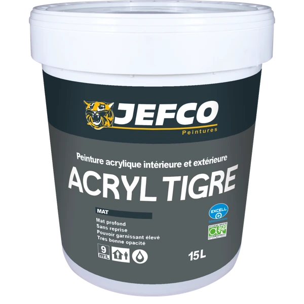 Peinture Acrylique Mat Profond ACRYL TIGRE Blanc 15L 3 Peinture Acrylique Mat Profond ACRYL TIGRE Blanc 15L