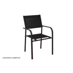 Fauteuil Alu époxy De Jardin DUCA Graphite Noir
