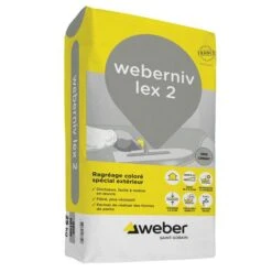 Mortier Ragréage Sol WEBER NIV LEX 2 Gris Ciment Sac 25kg