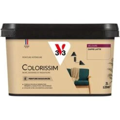 Peinture V33 COLORISSIM Velours Caffé Latté 2L Pot