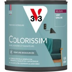 Peinture V33 COLORISSIM Velours Vert Opaline 0.50L Pot