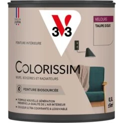 Peinture V33 COLORISSIM Velours Taupe Doux 0.50L Pot