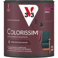 Peinture V33 COLORISSIM Velours Porto 0.50L Pot