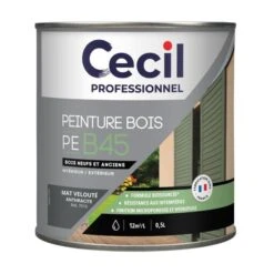 Peinture Bois PEB 45 Mat Anthracite 0.5L
