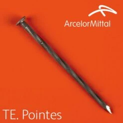 Pointe Torsadée Ø5,5x140mm Acier Boite 5Kg