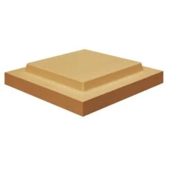 Chapeau Pilier Plat Double Couronnement 40x40 Ton Pierre