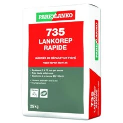 Mortier Réparation 735 LANKOREP RAPIDE CE+NF Fibré Sac 25kg