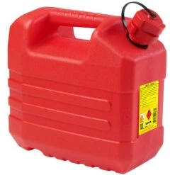 Jerrican Hydrocarbure Plastique Rouge 10L