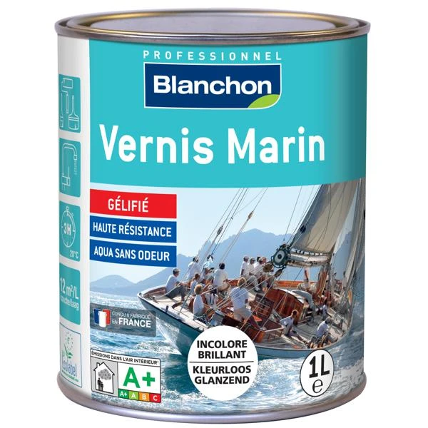 Vernis Bois MARIN Intérieur/extérieur PU Phase Aqueuse Brillant 1L 3 Vernis Bois MARIN Intérieur/extérieur PU Phase Aqueuse Brillant 1L