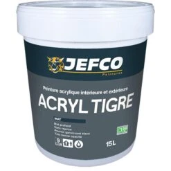 Peinture Acrylique Mat Profond ACRYL TIGRE Teinte TR 1L