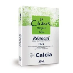 Chaux Blanche RENOCAL Hydraulique Naturelle Pure NH5 Sac 35kg