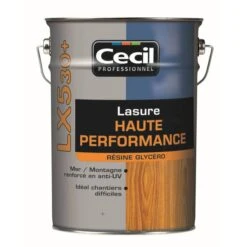 Lasure Haute Performance LX530+ Alkyde Satinée Chataignier Bidon 5L