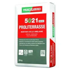 Mortier Colle Carrelage PROLITERRASSE 5021 Beige Sac 25kg C2E