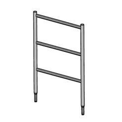 Echelle 3 Barreaux J00066 Galva Pour échafaudage