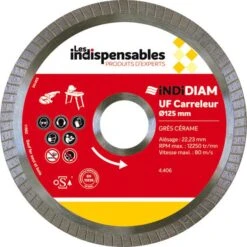 Disque Diamant Ultra-fin Ø125mm LES INDISPENSABLES Pour Carreleur