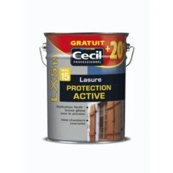 Lasure Protection Active LX 515 Acrylique Satinée Chêne Clair Bidon 6L