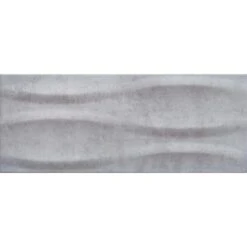 Faïence Décor Vague STADIUM SANCHIS Gris Bosselé 20x50cm