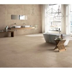 Carrelage FUSION Tortora Rectifié 80x80cm Ep.10mm -Construction Matériaux Magasin Photo dambiance 1070424