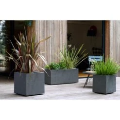 Jardinière BASALT 39,5x99,5cm H.43,5cm Anthracite Décor Béton -Construction Matériaux Magasin Photo dambiance 1297399