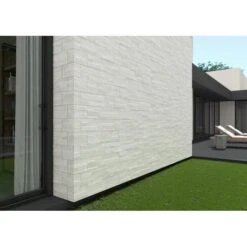 Parement ART STONE Blanc 30x60cm Ep.8mm -Construction Matériaux Magasin Photo dambiance 1393789