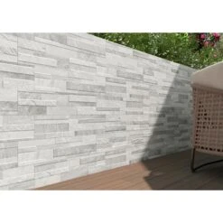 Parement ART STONE Gris 30x60cm Ep.8mm -Construction Matériaux Magasin Photo dambiance 1393790