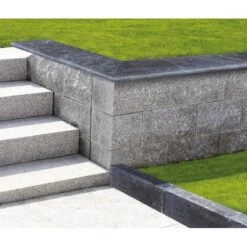 Margelle 1/2 Ronde VULCANO Black Vieillie 33x100cm Ep.32mm -Construction Matériaux Magasin Photo dambiance 1567802