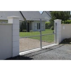 Kit 2 Piliers Pierre Reconstituée CHAUMONT Blanc Tradition 35x35x211cm -Construction Matériaux Magasin Photo dambiance 2 1298717