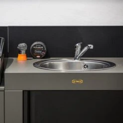 ENO Module Avec évier Acier Galva MODULO H.115cm L80cm P.60cm -Construction Matériaux Magasin Photo dambiance 2 1351487