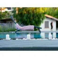 Lame Terrasse ELEGANCE Gris Anthracite Structurée 23x180mm 4,00m -Construction Matériaux Magasin Photo dambiance 3 1090782