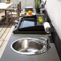 ENO Module Avec évier Acier Galva MODULO H.115cm L80cm P.60cm -Construction Matériaux Magasin Photo dambiance 3 1351487