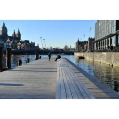 Lame Terrasse Accoya Gris Teinté Masse Lisse Clip 21x140mm 3,90m -Construction Matériaux Magasin Photo dambiance 3 1553998