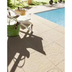 Margelle Droite Plate PIERRE DU LOT 35x50cm Ton Pierre Nuancé